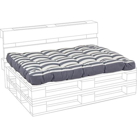 Gepolstertes Kissen für Holzplattformen Sofas 120 cm -Anthrazit / Sitzung (1/5)