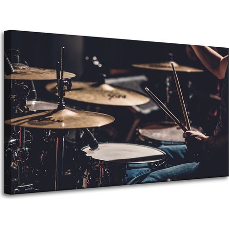 Leinwanddruck „Musik Schlagzeug Gary“ 100x60