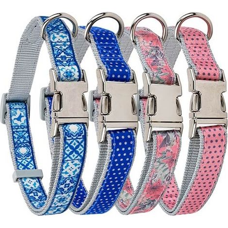 Glam Mosaik und Blumen Halskette DOG MOSAIC BLUE - 1x20-35cm