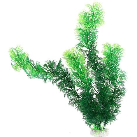 Plantes artificielles vertes en plastique pour aquarium de 30 cm, réalistes et sans danger. Décoration réaliste. (1/5)