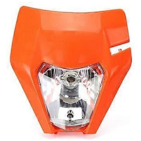 Phare avant modifié pour moto EXC125 EXC250 orange
