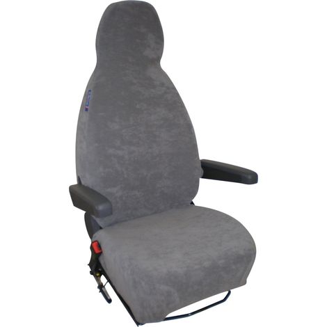 Fundas de asiento de esponja de algodón extensibles grises