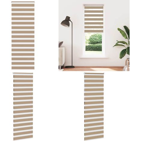 vidaXL Zebrarollo Sandbraun 90x230 cm Stoffbreite 85,9 cm Polyester (1/5)