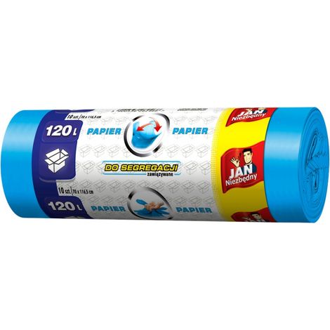 Starke Müllsäcke 120 l für Papier 10 Stück blau