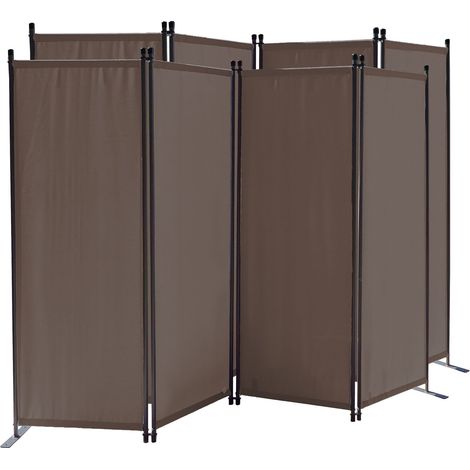 2 Stück Paravent 4 Teilig 165 x 220 cm Beigegrau - Garten & Balkon Sichtschutz Stellwand Innen & Außen - Raumteiler Trennwand Faltbar Blickdicht & Wetterfest (1/5)