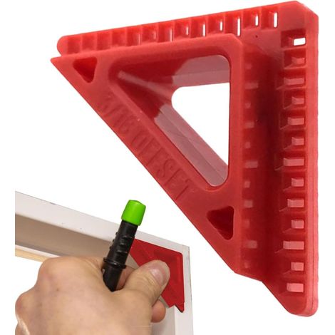 Outil de finition à décalage multiple et cale de haute précision Outil de marquage pour moulures de porte, plinthes, chaises, étagères, travaux de menuiserie pour débutants (maison, garage, etc.)