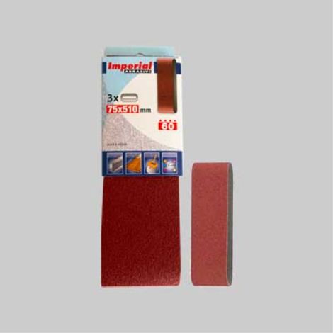 Nastro abrasivo 75x510 mm grana 60 - 3 pezzi IMPERIAL ABRASIVI (1/2)