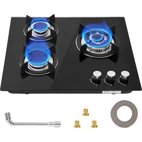 Plaque de Cuisson Gaz 3 feuxs, Plaque de cuisson encastrable 3 foyers, Convient pour le Gaz Naturel ou le Propane (1/5)