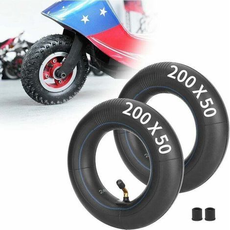 1PZ F3I-205 Chambre à air 200x50mm 8 pouces pour scooter électrique trottinette remplacement pour Razor E100 E150 E200 Dune Buggy Schwinn Mongoose Bladeze ePunk, Chambre à air 8\ (1/4)