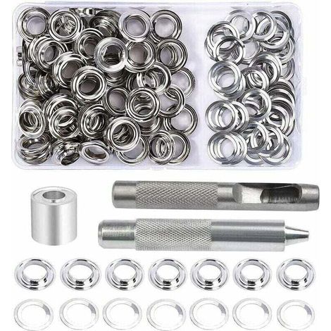 Ösen-Set, 100 Sets mit 12-mm-Ösen, Planenreparaturset mit 3 Ösen für Ösenwerkzeuge für Planen, Stoffe, Zelte und die Zeltherstellung (1/4)