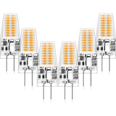 G4 Led Warmweiß Birnen, 3W G4 LED Birnen 12V, Ersatz für 30W Halogenlampen, Energiesparlampe 3000K, 300LM AC/DC LED Lampen Nicht Dimmbar, 6er Pack (1/5)