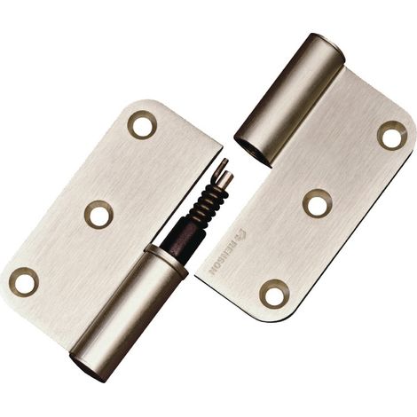 Paumelle à ressort close longueur 80mm hauteur 80mm gauche - ARGENTA - 10001013