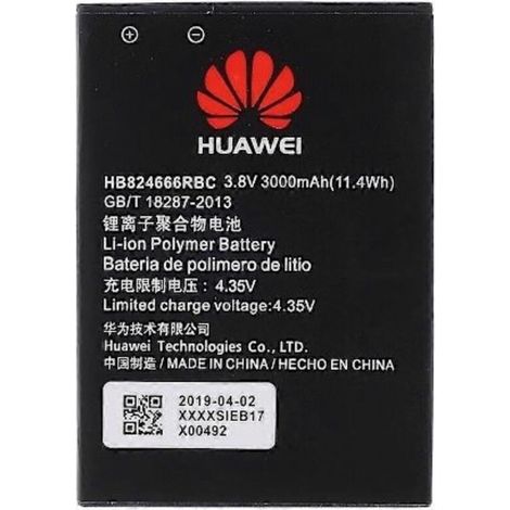 Batterie de remplacement 3.80 V 3000 mAh (Code : HB824666RBC) pour Huawei E5577