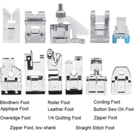 Bardusch-Pieds-de-biche - - HB057 - 11 pièces - Compatible avec Janome et Singer - Métal durable (1/4)
