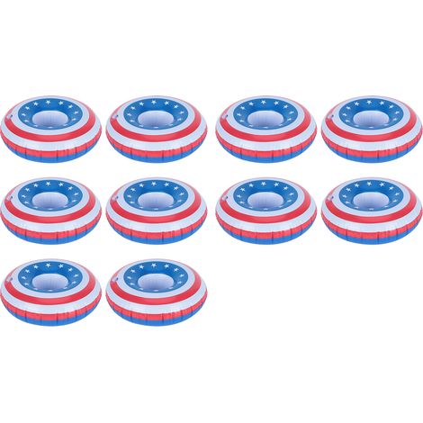 10 pièces Porte-gobelets flottants pour piscine, jouets de bain amusants, accessoires de piscine gonflables (1/5)
