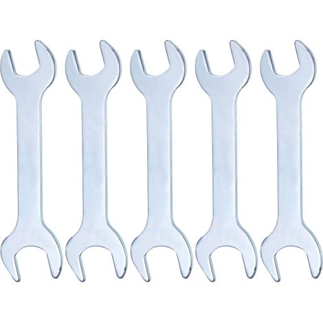 5 Clé à fourche, 13mm x 17mm, Métrique, Galvanisée, Extra fine, Réparation automobile (1/5)