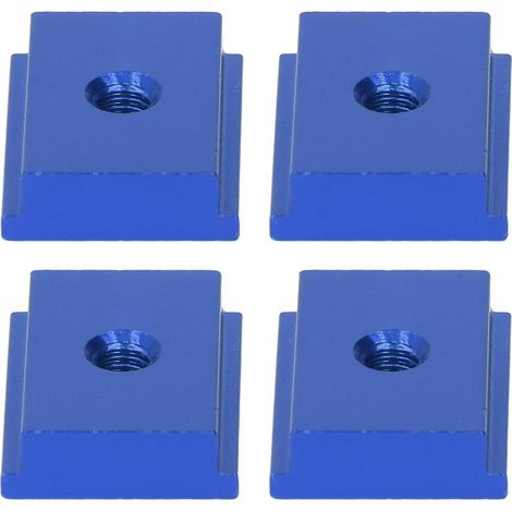 4 Pièces Coulisseaux en Alliage d'Aluminium Type T M6 Bleu pour Guidage Linéaire, Accessoires Machine à Bois Série 30 (1/5)