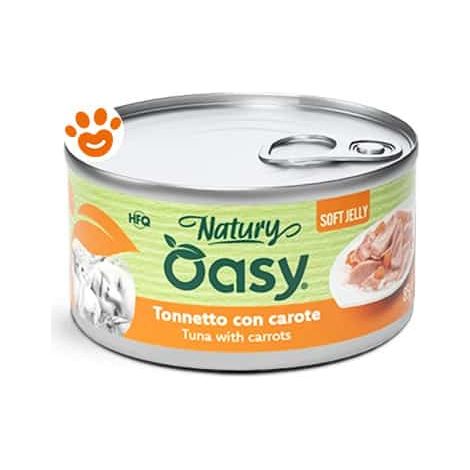 Oasy Cat Natury Soft Jelly Tonnetto con Carote - Lattina 85 Gr -