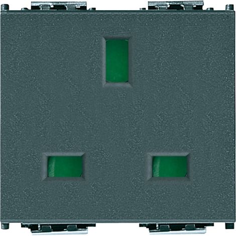 Presa Sicury 2P+T 13A Inglese Grigio VIMAR 16260