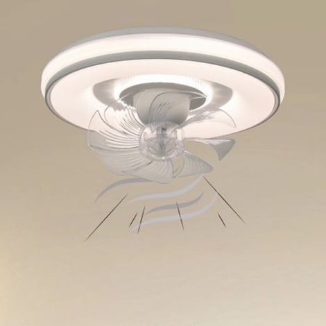 TRADE SHOP - Plafoniera Soffitto Con Ventola Lampada Ventilatore Luce Led 3200k-6500k Ip20 33245 - (1/4)