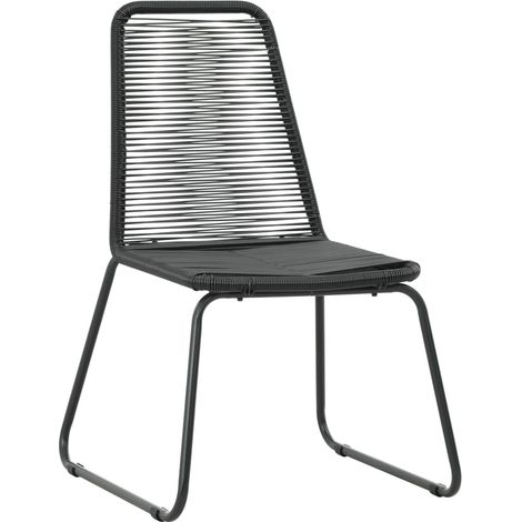 Lot de 2 Chaises d'extérieur,Chaise de jardin Résine tressée Noir CFW5924444 (1/4)