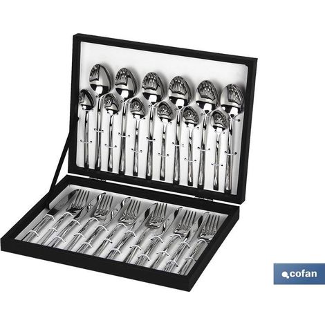 Cuberteria INOX Modelo Bari 24 Pcs C-18/10 2,5 mm