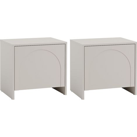 Lotto di 2 comodini con 1 anta - Beige - NALYRA di Maison Céphy