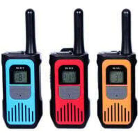 3-Piece Rechargeable Walkie Talkie Set for Kids and Adults, Long Range Walkie Talkie with USB Type-C and VOX for Adventure Games, Hiking, and Cycling (1/4)