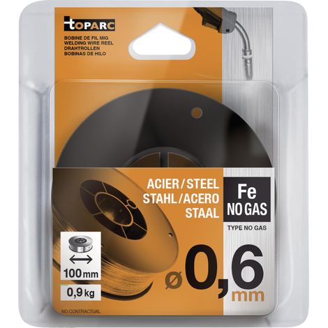 GYS - FILO ANIMATO NO GAS Ø0.6 - BOBINA PLASTICA S100 1kg - E71T-GS - 086425