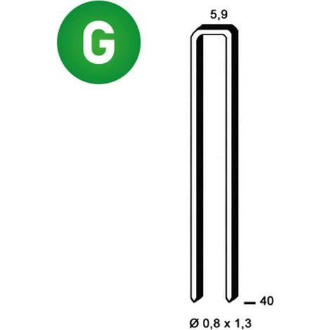 4 000 Agrafes Galvanisées K-40 - 5.9x40x0.8x1.3 mm - D-Work