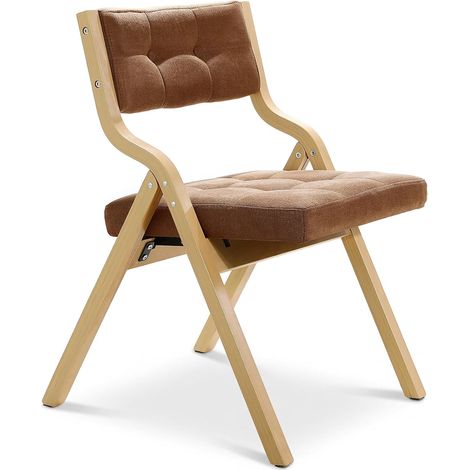 1pcs Gepolsterte Klappstühle, aus Gepolsterten Klappstühlen aus Holz, Tragbare Sitzmöbel zum Selbstaufbau, Geeignet für Gäste, Küchen, Büros, Hochzeiten und Partys (1/5)