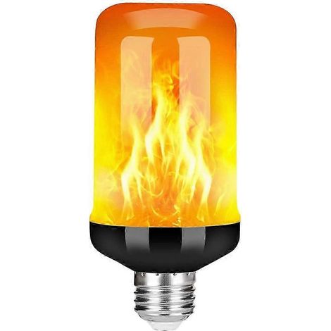 Ampoule LED à effet E27, ampoule décorative imitant une flamme vacillante réaliste, lampe décorative, noir-B (1/5)