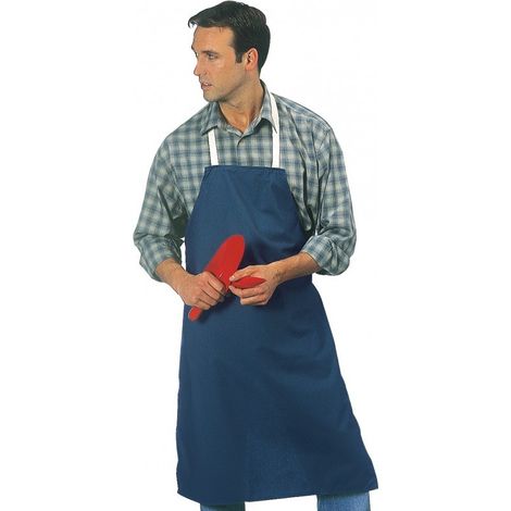 Tablier coton bleu SINGER dim 100 x 70 cm toile coton - bavette - tous usages