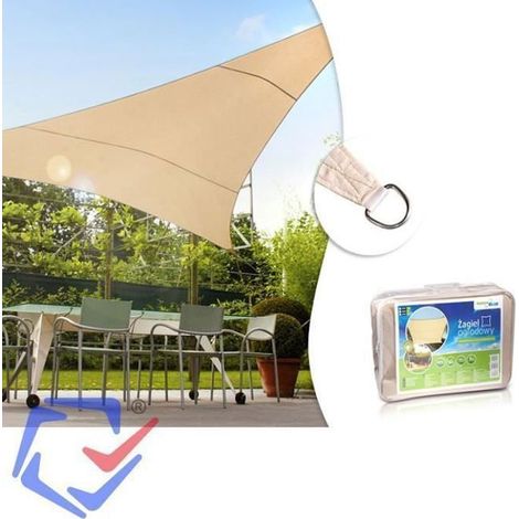 GREENBLUE GB502 Voile solaire UV triangle jardin piscine 5m (1/4)