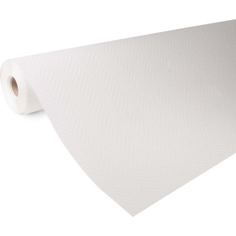 Fresco Vorgestrichen Glasfaservliestapete Fischgrät Weiss 25mx1m (165g/m2)