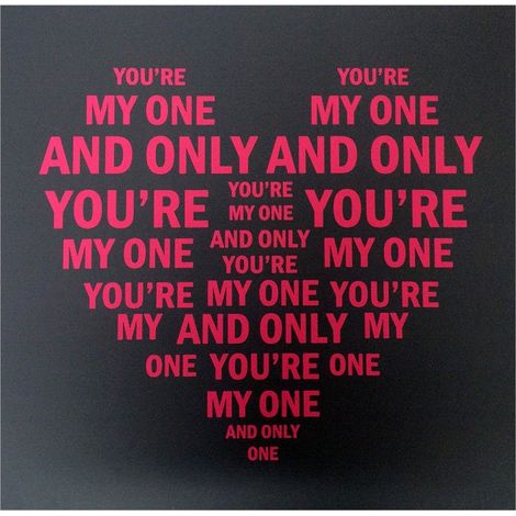 Cadre en toile cur You're My One 40 x 40 cm