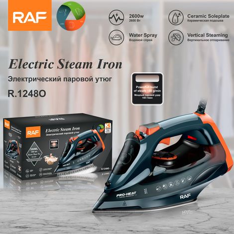 (Orange) Fer à repasser électrique standard européen - Fer à vapeur électrique domestique - Fer à repasser portable - Multifonctionnel à trois vitesses (1/3)