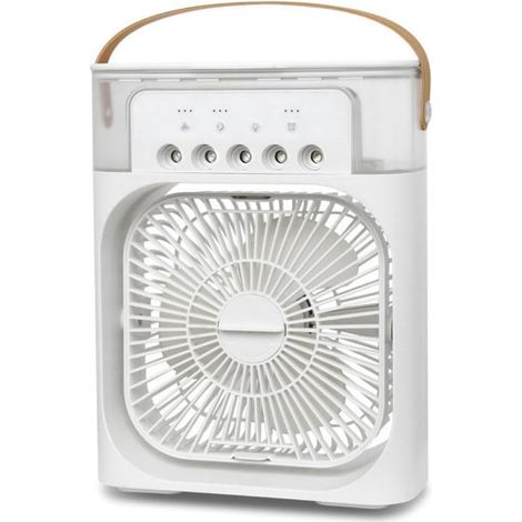 3 in 1 Air Cooler, Climatisation Mobile Ventilateur Portable, Climatiseur Portable, Climatiseur mobile silencieux, ventilateur humidificateur (Blanc) (1/5)