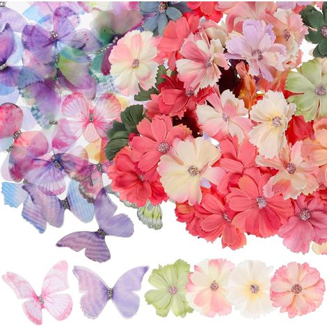 Set of 100 Double Layer Decorative Artificial Flowers
