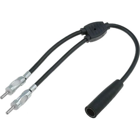 Adaptateur Doubleur Antenne 1 Din Femelle vers 2 Din Male