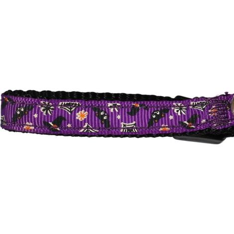 Collar morado para mascotas con estampado de Halloween (1/3)