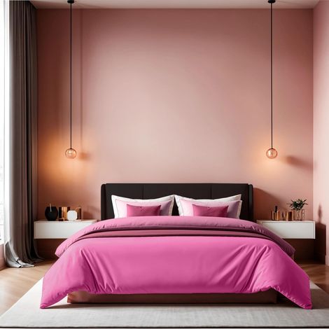 Housse de Couette Simple 135 x 200 cm 100% Coton 155 Fils au Pouce carré, Fermeture à Boutons, Lavable en Machine à 30 °C, Douce et Confortable (1/5)