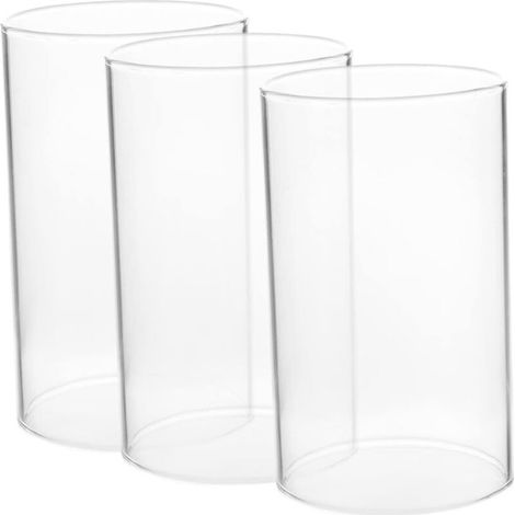 De 3 Abat jours Cylindriques Transparents En Verre Pour (1/5)