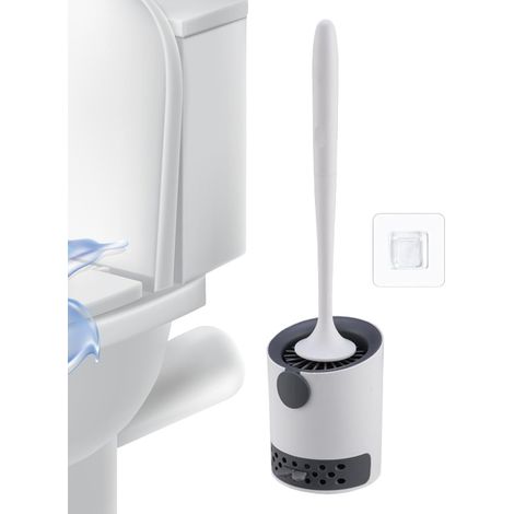 Brosse WC Frottoir Récurage Mural Brosse À Récurer Toilette Et Salle De Bain Pour Douche, Sol, Indispensable Appartement, Dortoir, Bureau, Hôtel, Restaurant, (1/5)