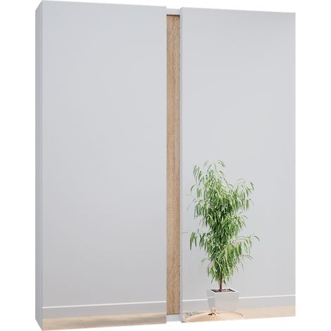 Specchio contenitore bagno Gloria, Bianco, 70.4 x 84 cm con 2 porte, Vicco