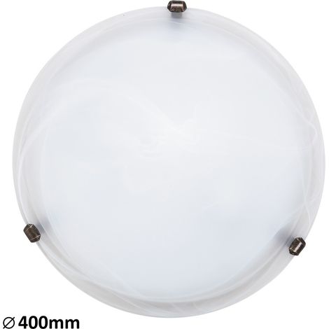 Plafonnier 40 cm verre albâtre blanc 2x60W E27 Rabalux (1/2)