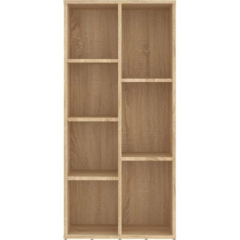 vidaXL Bücherregal Holzwerkstoff Eiche Sonoma 50x25x106 cm