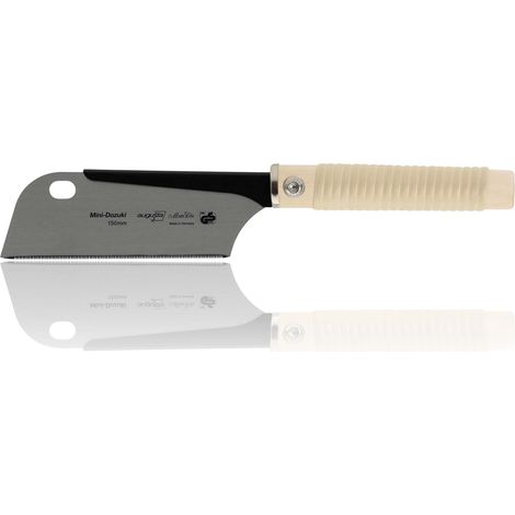 Augusta-Heckenrose Sega giapponese Dozuki - sega tradizionale con robusto dorso in acciaio e impugnatura in bastone - taglio diamantato su tre lati - denti speciali per tagli fini nel legno (1/4)
