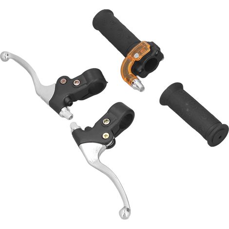 Ensemble de leviers de commande d'accélérateur et de frein de 22 mm (gauche et droite), adapté aux motos tout-terrain deux temps de 47 cm³/49 cm³. (1/5)
