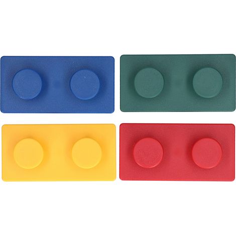 Lot de 4 crochets muraux autocollants en ABS pour vêtements et manteaux, avec système de rangement pour entrée, chambre et salle de bain. (1/5)
